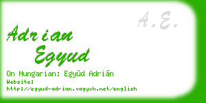 adrian egyud business card