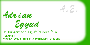 adrian egyud business card